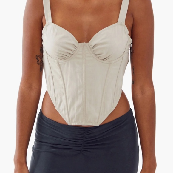 BDG Beige Corset Top - Picture 1 of 5